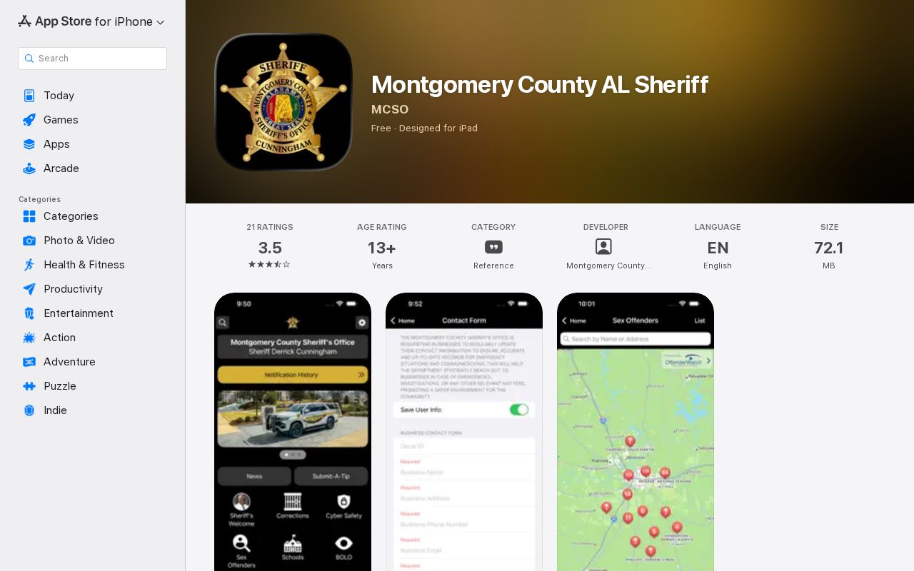 Montgomery County Sheriff app for arrest and inmate lookup tools