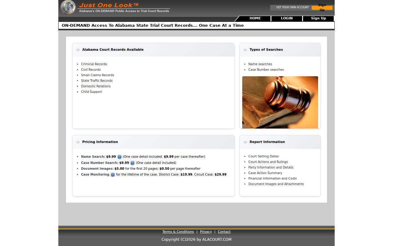 Montgomery County criminal court case search login at Alacourt Access