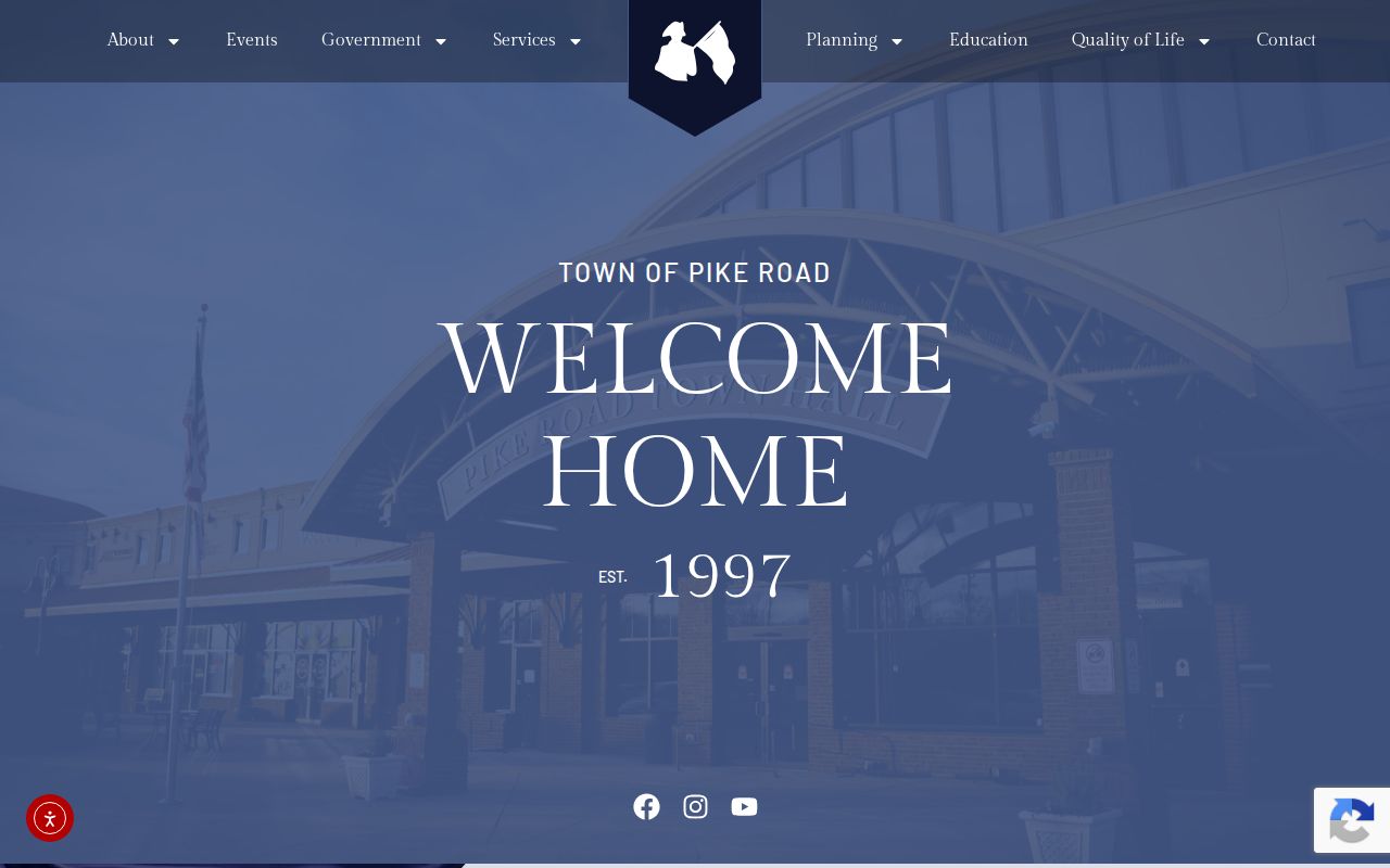 Pike Road criminal records routing through the official Town Hall website